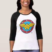 Wonder Woman Circle & Stars Logo T-shirt