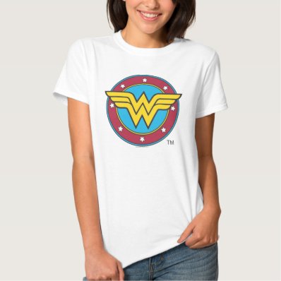 Wonder Woman Circle & Stars Logo Tee Shirt