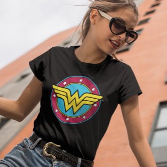 Wonder Woman Circle & Stars Logo shirt
