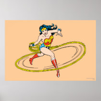 Wonder Woman Circled with Lasso Print