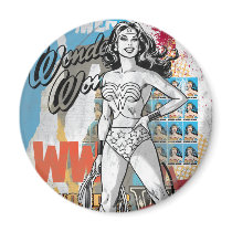 Wonder Woman Collage 2 Fridge Magnet