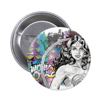 Wonder Woman Collage 6 Pinback Button