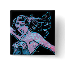 Wonder Woman Colorful Pose Button