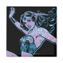 Wonder Woman Colorful Pose Magnet