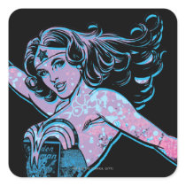 Wonder Woman Colorful Pose Stickers