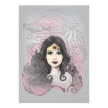 Wonder Woman Eagle and Trees Custom Invitations