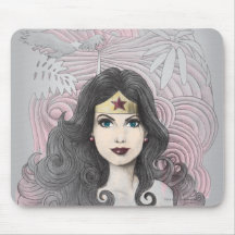 Wonder Woman Eagle and Trees Mouse Pads