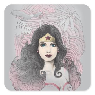 Wonder Woman Eagle and Trees Sticker