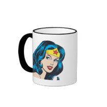 Wonder Woman Face Coffee Mugs