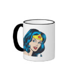 Wonder Woman Face Coffee Mugs
