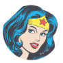 Wonder Woman Face Round Sticker