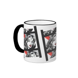 Wonder Woman Film Strip Ringer Coffee Mug