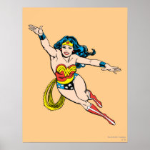 Wonder Woman Flying Forward Poster