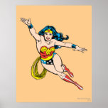 Wonder Woman Flying Forward Poster