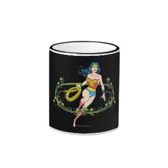 Wonder Woman Green Vines Coffee Mugs