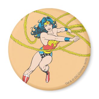 Wonder Woman Holds Lasso 1 Fridge Magnet