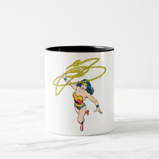 Wonder Woman Holds Lasso 2 Coffee Mug