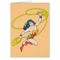 Wonder Woman Holds Lasso 3 Card