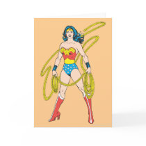 Wonder Woman Holds Lasso 5 Greeting Card