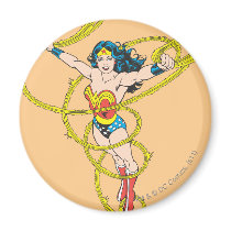 Wonder Woman in Lasso Refrigerator Magnets