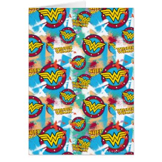 Wonder Woman Logo Collage 1 Greeting Card