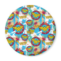 Wonder Woman Logo Collage 1 Fridge Magnet