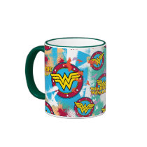 Wonder Woman Logo Collage 1 Mugs