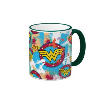 Wonder Woman Logo Collage 1 Mugs