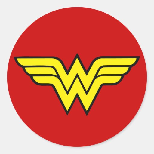 Wonder Woman Logo Round Sticker