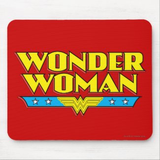 Wonder Woman Name and Logo mousepad