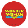 Wonder Woman Name and Logo Round Sticker