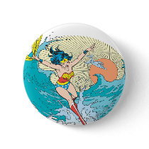 Wonder Woman Ocean Sky Button