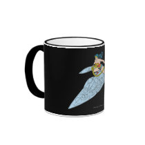 Wonder Woman on Spaceship Coffee Mugs
