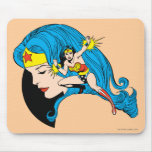 Wonder Woman Profile Background Mouse Pad