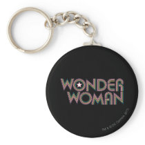 Wonder Woman Rainbow Logo Keychains