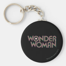 Wonder Woman Rainbow Logo Keychains