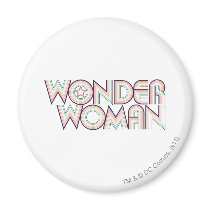 Wonder Woman Rainbow Logo Fridge Magnets
