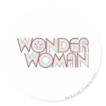 Wonder Woman Rainbow Logo Stickers