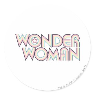 Wonder Woman Rainbow Logo Stickers