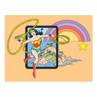 Wonder Woman Rainbow Postcard
