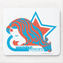 Wonder Woman Red & Blue Star Mouse Pads