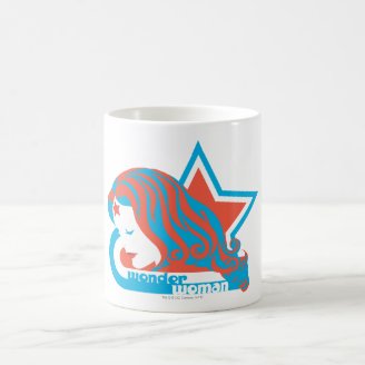 Wonder Woman Red & Blue Star Mugs