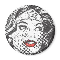 Wonder Woman Red Lips Magnet