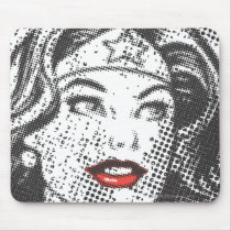 Wonder Woman Red Lips Mouse Pad