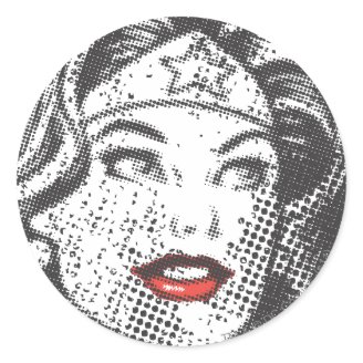 Wonder Woman Red Lips Stickers