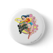 Wonder Woman Retro Flowers Pins