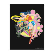 Wonder Woman Retro Flowers Post Cards