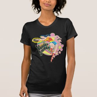 Wonder Woman Retro Flowers Tshirt