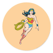 Wonder Woman Run Round Sticker