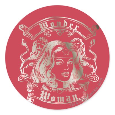 Wonder Woman Silver Sticker